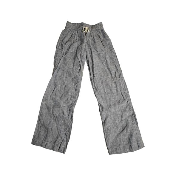 Athleta Pants Women's 2 Light Blue 100% Linen - Picture 6 of 6